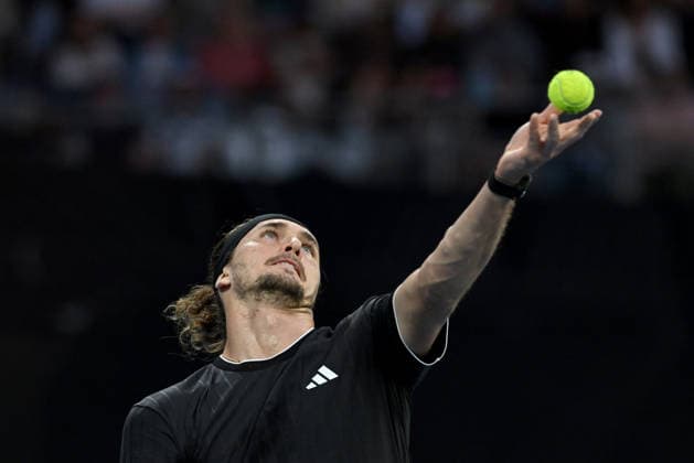 TENNIS AUSTRALIAN OPEN, Alexander Zverev of Germany in action during the Men™s 2nd round match against Alexandre Muller of France on day 4 of the 2026 Australian Open tennis tournament at Melbourne Park in Melbourne, Wednesday, January 21, 2026. ( NO ARCHIVING MELBOURNE VICTORIA AUSTRALIA  Copyright: xJAMESxROSSx 20260121147021604726