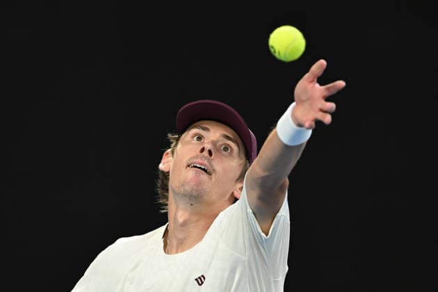 TENNIS AUSTRALIAN OPEN, Alex de Minaur of Australia in action during the Men™s 2nd round match against Hamad Medjedovic of Serbia on day 4 of the 2026 Australian Open tennis tournament at Melbourne Park in Melbourne, Wednesday, January 21, 2026. ( NO ARCHIVING MELBOURNE VICTORIA AUSTRALIA  Copyright: xLUKASxCOCHx 20260121124199488099