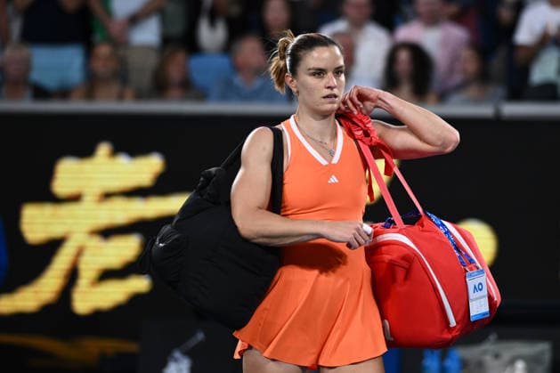 TENNIS AUSTRALIAN OPEN, Maria Sakkari of Greece following her loss to Mirra Andreeva of Russia during the Women™s 2nd round match on day 4 of the 2026 Australian Open tennis tournament at Melbourne Park in Melbourne, Wednesday, January 21, 2026. ( NO ARCHIVING MELBOURNE VICTORIA AUSTRALIA  Copyright: xJOELxCARRETTx 20260121152357007300
