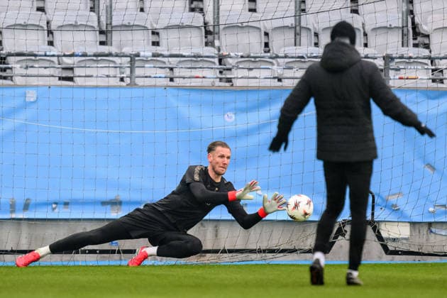 260121 Goalkeeper Robin Olsen during a UEFA Europa League training session with Malmö FF on January 21, 2026 in Malmö Photo Petter Arvidson BILDBYRAN kod PA PA1127 fotboll football soccer fotball uefa europa league europa league träning practice training malmö ff bbeng  Copyright: PETTERxARVIDSON BB260121PA028