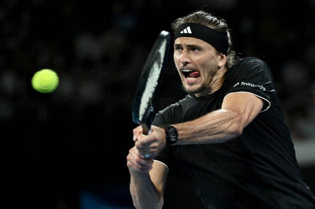 TENNIS AUSTRALIAN OPEN, Alexander Zverev of Germany in action during the Men™s 2nd round match against Alexandre Muller of France on day 4 of the 2026 Australian Open tennis tournament at Melbourne Park in Melbourne, Wednesday, January 21, 2026. ( NO ARCHIVING MELBOURNE VICTORIA AUSTRALIA  Copyright: xJOELxCARRETTx 20260121131730320873
