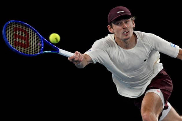 TENNIS AUSTRALIAN OPEN, Alex de Minaur of Australia in action during the Men™s 2nd round match against Hamad Medjedovic of Serbia on day 4 of the 2026 Australian Open tennis tournament at Melbourne Park in Melbourne, Wednesday, January 21, 2026. ( NO ARCHIVING MELBOURNE VICTORIA AUSTRALIA  Copyright: xLUKASxCOCHx 20260121199642198234