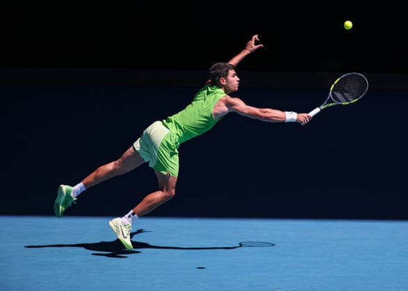 Carlos Alcaraz ESP , Australian Open 2026, Melbourne Park, Melbourne, Victoria, Australia Copyright: xJuergenxHasenkopfx