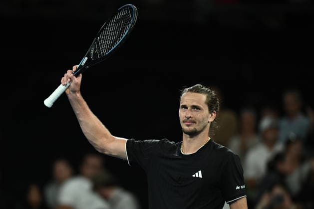 TENNIS AUSTRALIAN OPEN, Alexander Zverev of Germany celebrates match point during the Men™s 2nd round match against Alexandre Muller of France on day 4 of the 2026 Australian Open tennis tournament at Melbourne Park in Melbourne, Wednesday, January 21, 2026. ( NO ARCHIVING MELBOURNE VICTORIA AUSTRALIA  Copyright: xJOELxCARRETTx 20260121123300830620