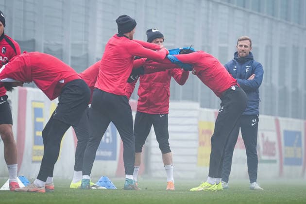 Soccer, Bundesliga, Men, Training SC Freiburg Europa Park Stadion, Sport, Europa Park Stadion, Junior Adamu SC Freiburg, 20 Freiburg Europa Park Stadion Baden Württemberg Germany Copyright: xFINLEYxMÖRCHx
