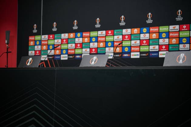 Soccer, Bundesliga, Men, Freiburg Europa Park Stadion, Sport, Europa Park Stadion, Press Conference, Europa League match, Maccabi Tel aviv, Freiburg Europa Park Stadion Baden Württemberg Germany Copyright: xFINLEYxMÖRCHx