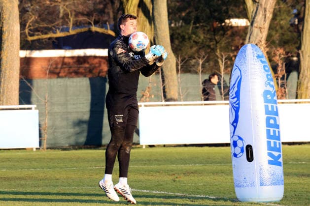 DEU, DFL, 2 FBL Hertha BSC, Training, 21 01 2026, Sportforum, Berlin, DEU, DFL, 2 FBL Hertha BSC, Training, im Bild Tjark Ernst Hertha BSC Berlin 1 DFL regulations prohibit any use of Photographs as image sequences and or quasi video nordphotoxGmbHx xEngler nph00076