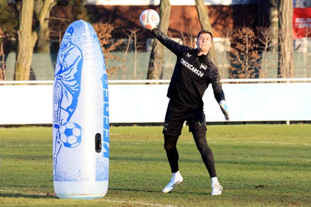 DEU, DFL, 2 FBL Hertha BSC, Training, 21 01 2026, Sportforum, Berlin, DEU, DFL, 2 FBL Hertha BSC, Training, im Bild Tjark Ernst Hertha BSC Berlin 1 DFL regulations prohibit any use of Photographs as image sequences and or quasi video nordphotoxGmbHx xEngler nph00076