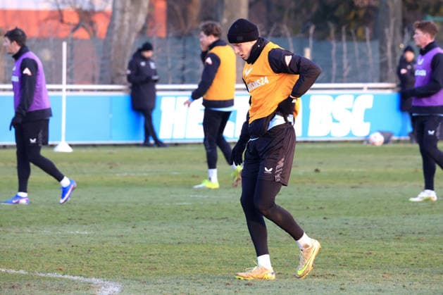 DEU, DFL, 2 FBL Hertha BSC, Training, 21 01 2026, Sportforum, Berlin, DEU, DFL, 2 FBL Hertha BSC, Training, im Bild Luca Schuler Hertha BSC Berlin 18 DFL regulations prohibit any use of Photographs as image sequences and or quasi video nordphotoxGmbHx xEngler nph00076