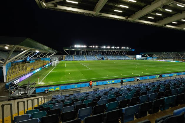 Manchester, England, 21st January 2026. A general view of the Academy Stadium ahead of the Manchester City Women vs Chelsea Women Subway Women s League Cup match at the Academy Stadium, Manchester. Picture credit should read: Cody Froggatt Sportimage EDITORIAL USE ONLY. No use with unauthorised audio, video, data, fixture lists, club league logos or live services. Online in-match use limited to 120 images, no video emulation. No use in betting, games or single club league player publications. SPI_001_CF_MANCHESTER_CITY_WOMEN_V_CHELSEA_WOMEN SPI-4471-0001