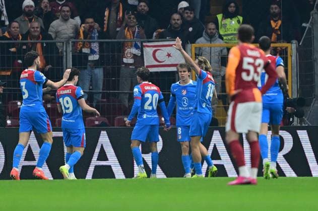 Galatasaray v Atletico Madrid - UEFA Champions League ISTANBUL, TURKIYE - JANUARY 21: Players of Atletico Madrid celebrate after scoring a goal during the UEFA Champions League week 7 football match between Galatasaray and Atletico Madrid at RAMS Park in Istanbul, Turkiye on January 21, 2026. Serhat Cagdas Anadolu Istanbul Turkey. Editorial use only. Please get in touch for any other usage.  Copyright: x2026xAnadoluxSerhatxCagdasx
