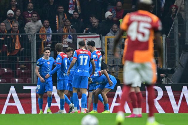 Galatasaray v Atletico Madrid - UEFA Champions League ISTANBUL, TURKIYE - JANUARY 21: Players of Atletico Madrid celebrate after scoring a goal during the UEFA Champions League week 7 football match between Galatasaray and Atletico Madrid at RAMS Park in Istanbul, Turkiye on January 21, 2026. Serhat Cagdas Anadolu Istanbul Turkey. Editorial use only. Please get in touch for any other usage.  Copyright: x2026xAnadoluxSerhatxCagdasx