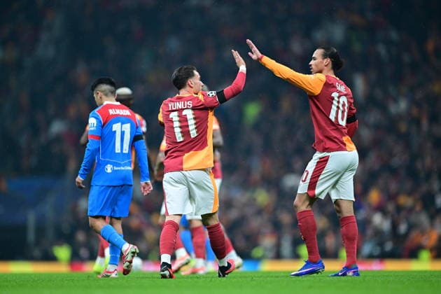 Galatasaray v Atletico Madrid - UEFA Champions League ISTANBUL, TURKIYE - JANUARY 21: Galatasaray players celebrate after their team scores a goal during the UEFA Champions League week 7 football match between Galatasaray and Atletico Madrid at RAMS Park in Istanbul, Turkiye on January 21, 2026. Abdulhamid Hosbas Anadolu Istanbul Turkey. Editorial use only. Please get in touch for any other usage.  Copyright: x2026xAnadoluxAbdulhamidxHosbasx