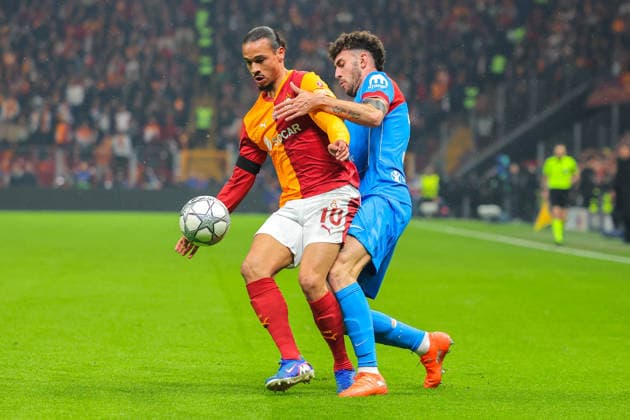 2026-01-21 Galatasaray SK v Atletico de Madrid - UEFA Champions League 2025 26 League Phase MD7 ISTANBUL, TURKEY - JANUARY 21: Matteo Ruggeri of Atletico de Madrid, Leroy Sane of Galatasaray SK during the UEFA Champions League 2025 26 League Phase MD7 match between Galatasaray SK and Atletico de Madrid at Rams Park Stadium on January 21, 2026 in Istanbul, Turkey. (Photo by BSR Agency) Istanbul Turkey Content not available for redistribution in The Netherlands directly or indirectly through any third parties. Copyright: xBSRxAgencyx