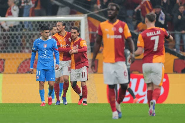 2026-01-21 Galatasaray SK v Atletico de Madrid - UEFA Champions League 2025 26 League Phase MD7 ISTANBUL, TURKEY - JANUARY 21: Leroy Sane of Galatasaray SK, Yunus Akgun of Galatasaray SK during the UEFA Champions League 2025 26 League Phase MD7 match between Galatasaray SK and Atletico de Madrid at Rams Park Stadium on January 21, 2026 in Istanbul, Turkey. (Photo by BSR Agency) Istanbul Turkey Content not available for redistribution in The Netherlands directly or indirectly through any third parties. Copyright: xBSRxAgencyx