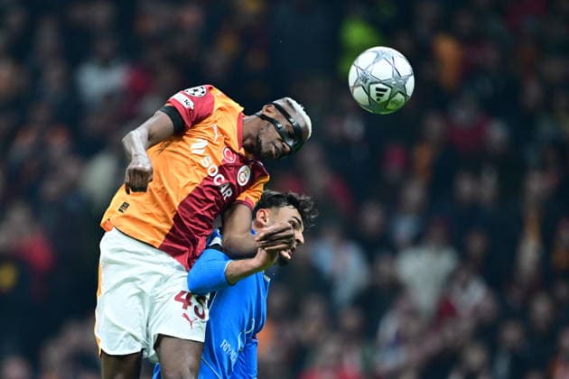 Galatasaray v Atletico Madrid - UEFA Champions League ISTANBUL, TURKIYE - JANUARY 21: Victor Osimhen (45) of Galatasaray in action against Marc Pubill (18) of Atletico Madrid during UEFA Champions League week 7 football match between Galatasaray and Atletico Madrid at RAMS Park in Istanbul, Turkiye on January 21, 2026. Abdulhamid Hosbas Anadolu Istanbul Turkey. Editorial use only. Please get in touch for any other usage.  Copyright: x2026xAnadoluxAbdulhamidxHosbasx