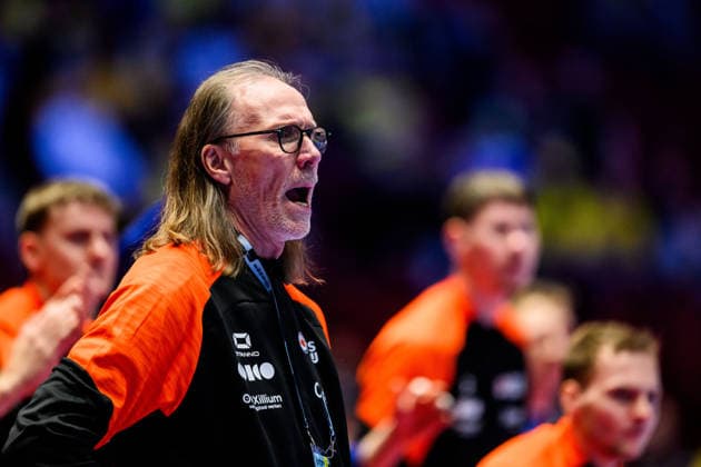 260121 Coach Staffan Olsson of the Netherlands during the EHF European Handball Championship preliminary round match between the Netherlands and Georgia on January 21, 2026 in Malmö Photo Petter Arvidson BILDBYRAN kod PA PA1129 handball handball handball handballs em 2026 nederländerna netherlands georgien ehf european handball championship georgia bbeng  Copyright: PETTERxARVIDSON BB260121PA129
