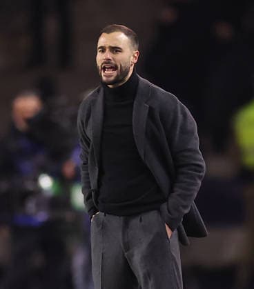21 01 2026, Football UEFA Champions League, Qarabag Agdam FK Eintracht Frankfurt, v l , Interim coach Dennis Schmitt Eintracht Frankfurt DFL DFB REGULATIONS PROHIBIT ANY USE OF PHOTOGRAPHS AS IMAGE SEQUENCES AND OR QUASI VIDEO xdcx Copyright: HMBxMedia Claus