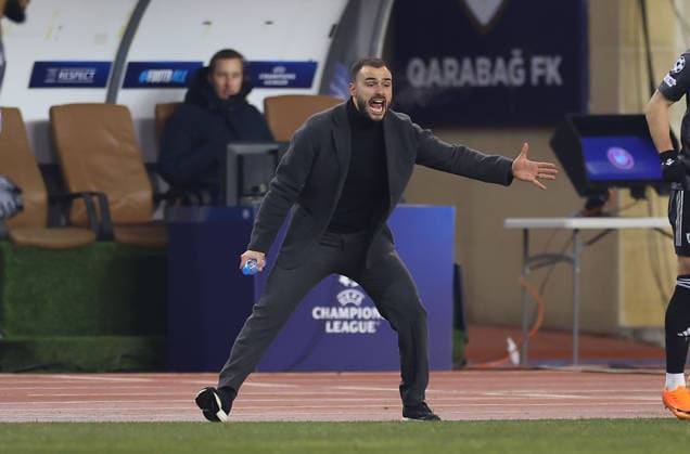 21 01 2026, Football UEFA Champions League, Qarabag Agdam FK Eintracht Frankfurt, v l , Interim coach Dennis Schmitt Eintracht Frankfurt DFL DFB REGULATIONS PROHIBIT ANY USE OF PHOTOGRAPHS AS IMAGE SEQUENCES AND OR QUASI VIDEO xdcx Copyright: HMBxMedia Claus