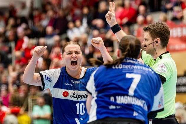 21 01 2026, GER, Handball, Women, Season 2025 2026, Alsco 1 Bl, 14 Matchday, Thueringer HC HSG Blomberg Lippe Maxi Muehlner HSG Blomberg Lippe 99947 Bad Langensalza Salza Halle Sporthalle Mehrz Thüringen Germany