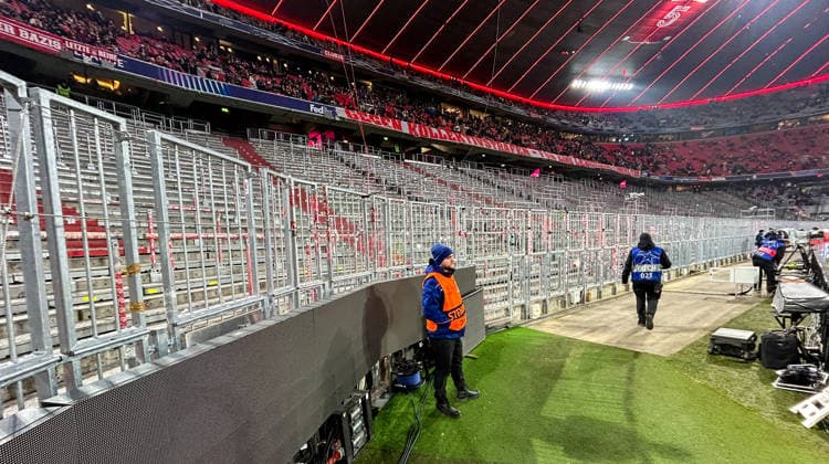 21 01 2026, xemx, Football UEFA Champions League, FC Bayern Muenchen Union Saint Gilloise v l Suedkurve without fans DFL DFB REGULATIONS PROHIBIT ANY USE OF PHOTOGRAPHS as IMAGE SEQUENCES and or QUASI VIDEO Muenchen