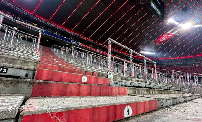 21 01 2026, xemx, Football UEFA Champions League, FC Bayern Muenchen Union Saint Gilloise v l Suedkurve without fans DFL DFB REGULATIONS PROHIBIT ANY USE OF PHOTOGRAPHS as IMAGE SEQUENCES and or QUASI VIDEO Muenchen