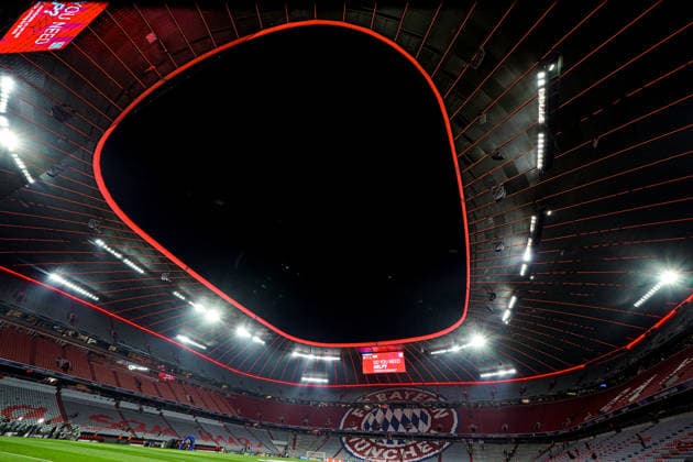 2026-01-21 FC Bayern München v R. Union Saint-Gilloise - UEFA Champions League 2025 26 League Phase MD7 MUNICH, GERMANY - JANUARY 21: general view of the Football Arena Munich during the UEFA Champions League 2025 26 League Phase MD7 match between FC Bayern München and R. Union Saint-Gilloise at Football Arena Munich on January 21, 2026 in Munich, Germany. Munich Football Arena Munich Germany Content not available for redistribution in The Netherlands directly or indirectly through any third parties. Copyright: xAndrexWeeningx