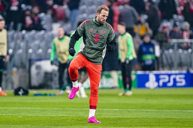 2026-01-21 FC Bayern München v R. Union Saint-Gilloise - UEFA Champions League 2025 26 League Phase MD7 MUNICH, GERMANY - JANUARY 21: Harry Kane of FC Bayern M++nchen doing a warmup during the UEFA Champions League 2025 26 League Phase MD7 match between FC Bayern M++nchen and R. Union Saint-Gilloise at Football Arena Munich on January 21, 2026 in Munich, Germany. Munich Football Arena Munich Germany Content not available for redistribution in The Netherlands directly or indirectly through any third parties. Copyright: xAndrexWeeningx