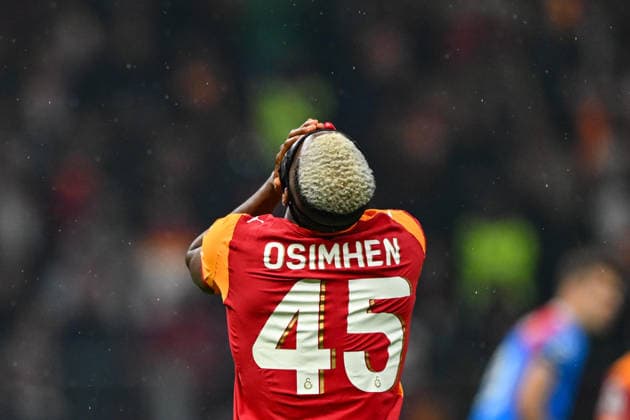 Galatasaray v Atletico Madrid - UEFA Champions League ISTANBUL, TURKIYE - JANUARY 21: Victor Osimhen (45) of Galatasaray reacts during the UEFA Champions League week 7 football match between Galatasaray and Atletico Madrid at RAMS Park in Istanbul, Turkiye on January 21, 2026. Cem Tekkesinoglu Anadolu Istanbul Turkey. Editorial use only. Please get in touch for any other usage.  Copyright: x2026xAnadoluxCemxTekkesinoglux