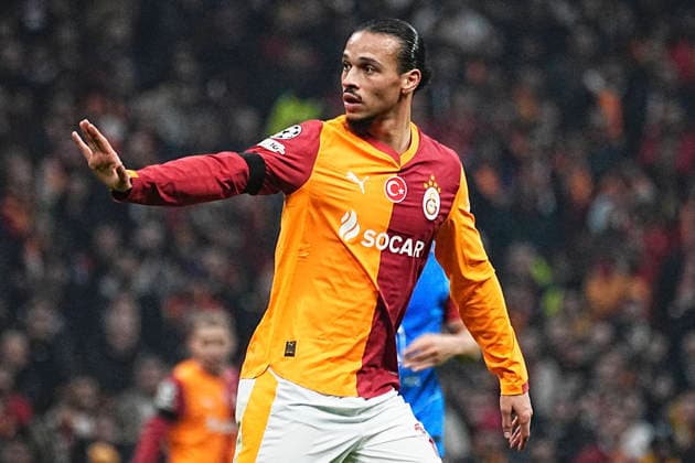 ISTANBUL, TURKEY - JANUARY 21: Leroy Sane of Galatasaray SK during the UEFA Champions League 2025 26 League Phase MD7 match between Galatasaray A.S. and Atletico de Madrid at Ali Sami Yen Spor Kompleksi Rams Park Stadium on January 21, 2026 in Istanbul, Turkey. Istanbul Turkey Copyright: xSeskimphotox GSaray-AMadrid-210126 (89)