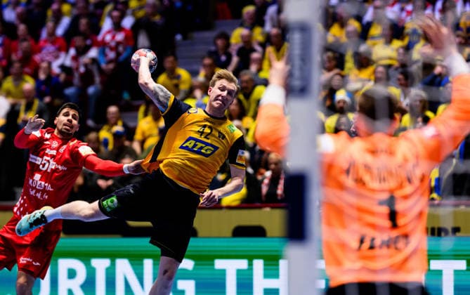 260121 Eric Johansson of Sweden during the EHF European Handball Championship preliminary round match between Sweden and Croatia on January 21, 2026 in Malmö Photo Petter Arvidson BILDBYRAN kod PA PA1130 handball handball handball handballs em 2026 sverige sweden croatia kroatien ehf european handball championship sverige bbeng grappa33 sverige sweden  Copyright: PETTERxARVIDSON BB260121PA158