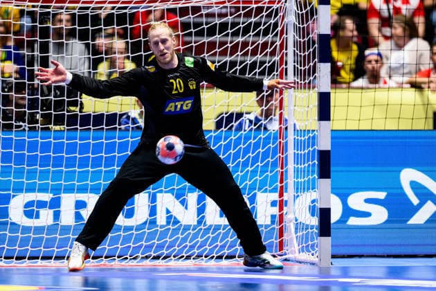 260121 Goalkeeper Mikael Appelgren of Sweden during the EHF European Handball Championship preliminary round match between Sweden and Croatia on January 21, 2026 in Malmö Photo Petter Arvidson BILDBYRAN kod PA PA1130 handball handball handball handballs em 2026 sverige sweden croatia kroatien ehf european handball championship sverige bbeng grappa33 sverige sweden  Copyright: PETTERxARVIDSON BB260121PA160