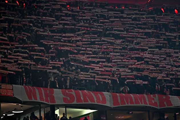 21 01 2026, Football UEFA Championsleague 2025 2026 Preliminary Round 7 Matchday, FC Bayern Munich Union Saint Gilloise, in the Allianz Arena Munich We are always here the curve thats us Banner of the Ultras The Ultras DFL and DFB regulations prohibit any use of photographs as image sequences and or quasi video
