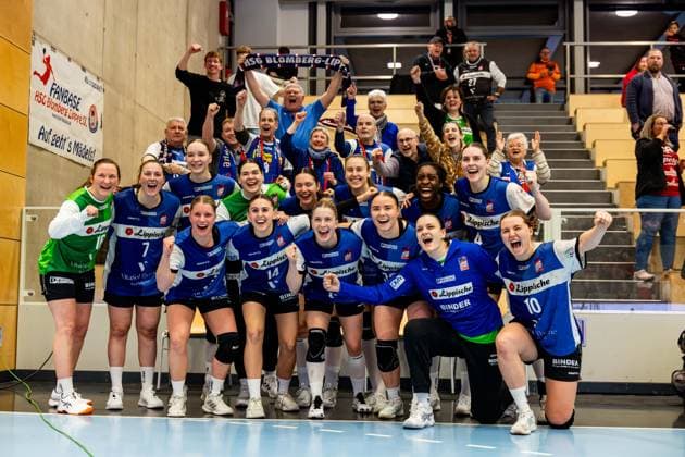 21 01 2026, GER, Handball, Women, Season 2025 2026, Alsco 1 Bl, Matchday 14, Thueringer HC HSG Blomberg Lippe HSG Blomberg Lippe wins its away match at Thueringer HC 99947 Bad Langensalza Salza Halle Sporthalle Mehrz Thüringen Germany