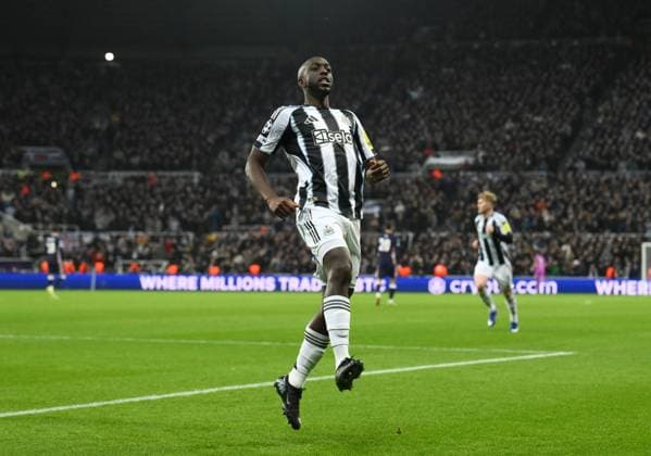 Yoane Wisse of Newcastle United celebrates scoring their first goal Newcastle United v PSV Eindhoven, UEFA Champions League, Group Stage, Football, St James Park, Newcastle, UK - 21 Jan 2026Newcastle St James Park United Kingdom EDITORIAL USE ONLY No use with unauthorised audio, video, data, fixture lists, club league logos or live services. Online in-match use limited to 120 images, no video emulation. No use in betting, games or single club league player publications. Copyright: xRichardxLee Shutterstockx 16348359ad