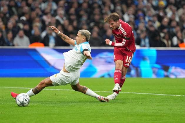 Alexis Mac Allister of Liverpool shoots just wide Marseille v Liverpool, UEFA Champions League, Group Stage, Football, Orange Velodrome, Marseille, France - 21 Jan 2026Marseille Orange Vélodrome France EDITORIAL USE ONLY No use with unauthorised audio, video, data, fixture lists, club league logos or live services. Online in-match use limited to 120 images, no video emulation. No use in betting, games or single club league player publications. Copyright: xDavexWinter Shutterstockx 16348361be
