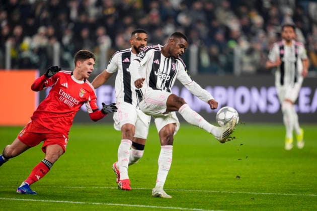 Juventus Pierre Kalulu during the Uefa Champions League soccer match between Juventus and Benfica at the Allianz Stadium in Turin, League phase Matchday 7, north west Italy - January 21, 2026. - Soccer  Copyright: xFabioxFerrari LaPressex