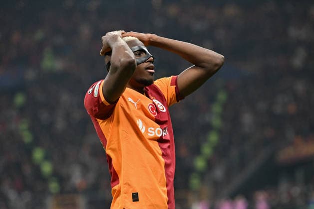Galatasaray v Atletico Madrid - UEFA Champions League ISTANBUL, TURKIYE - JANUARY 21: Victor Osimhen of Galatasaray gestures during the UEFA Champions League week 7 football match between Galatasaray and Atletico Madrid at RAMS Park in Istanbul, Turkiye on January 21, 2026. Elif Ozturk Anadolu Istanbul Turkey. Editorial use only. Please get in touch for any other usage.  Copyright: x2026xAnadoluxElifxOzturkx