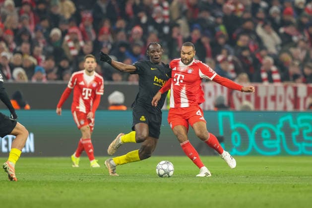 Jonathan Tah FC Bayern Muenchen, 04 with Promise David Royale Union Saint Gilloise, 12 , GER, FC Bayern Muenchen vs Royale Union Saint Gilloise, Football, UEFA Champions League, League Phase, Matchday 7, 2025 2026 Season, 21 01 2026, GER, FC Bayern Muenchen vs Royale Union Saint Gilloise, Football, UEFA Champions League, League Phase, Matchday 7, 2025 2026 Season, 21 01 2026 Muenchen Copyright: xEibner-Pressefoto JennixMaulx EP_JML