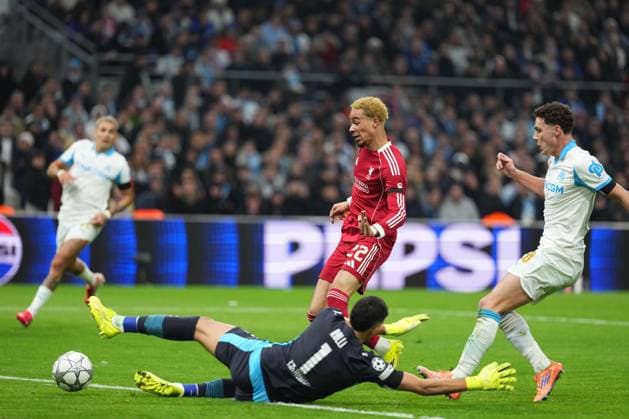 Hugo Ekitike of Liverpool scores but the goal is disallowed Marseille v Liverpool, UEFA Champions League, Group Stage, Football, Orange Velodrome, Marseille, France - 21 Jan 2026Marseille Orange Vélodrome France EDITORIAL USE ONLY No use with unauthorised audio, video, data, fixture lists, club league logos or live services. Online in-match use limited to 120 images, no video emulation. No use in betting, games or single club league player publications. Copyright: xDavexWinter Shutterstockx 16348361bm