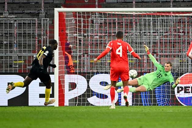 Bayern Munchen v Royale Union Saint-Gilloise - UEFA Champions League MUNICH, GERMANY - JANUARY 21 : David Promise Oluwatobi forward of Union Saint-Gilloise missing an opportunity during the UEFA Champions League 2025 26 League Phase MD7 match between FC Bayern Munchen and Royale Union Saint-Gilloise on January 21, 2026 in Munich, Germany, 21 01 2026 Munich Germany  Copyright: xVincentxKalutx