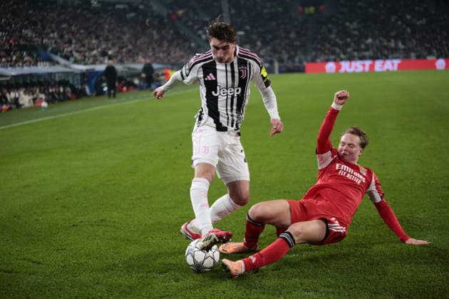 Fabio Miretti of Juventus FC during the Uefa Champions League 2025 26 season football match between Juventus FC and SL Benfica on 21 January 2026 at Allianz Stadium, Turin, Italy. Photo Nderim KACELI  Copyright: xNderimxKaceli IPAxSportx xipa-agency.netx xx IPA_70387469 IPA_Agency_IPA70387469
