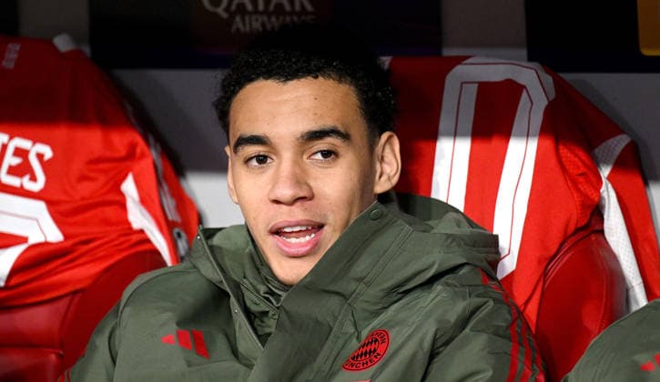 FOOTBALL CHAMPIONS LEAGUE SEASON 2025 2026 Preliminary Round 7 Matchday 21 01 2025 FC Bayern Muenchen Union Saint Gilloise Jamal Musiala FC Bayern Muenchen on the bench