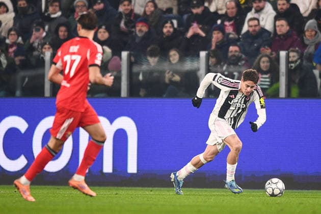 2026-01-21 Juventus FC v SL Benfica - UEFA Champions League 2025 26 League Phase MD7 TURIN, ITALY - JANUARY 21: Kenan Yildiz of Juventus FC during the UEFA Champions League 2025 26 League Phase MD7 match between Juventus FC and SL Benfica at Allianz Stadium on January 21, 2026 in Turin, Italy. (Photo by Alberto Gandolfo BSR Agency) Turin Italy Content not available for redistribution in The Netherlands directly or indirectly through any third parties. Copyright: xBSRxAgencyx