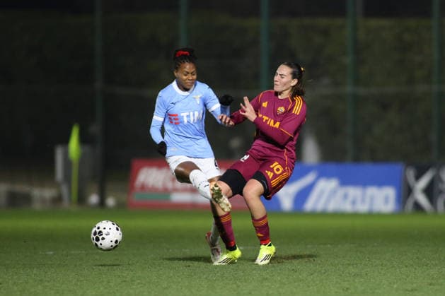 Carina Baltrip-Reyes of S.S. Lazio is in action during the Coppa Italia Women, first leg, quarter-finals between Lazio vs Roma , 21 Jenuary 2026 at the Lazio Training Center, Roma Italy.  Copyright: xMatteoxCassoni IPAxSportx xipa-agency.netx xx IPA_70387784 IPA_Agency_IPA70387784