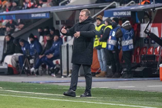 Hansi Flick gesaticulates during UEFA Champions league match, SK Slavia Praha - FC Barcelona, Barca , 21 january 2026, Fortuna Arena, Praha, Czech republic Copyright: xMICHALxFAJT,ZOSPORTU.SKx FAJ_9787