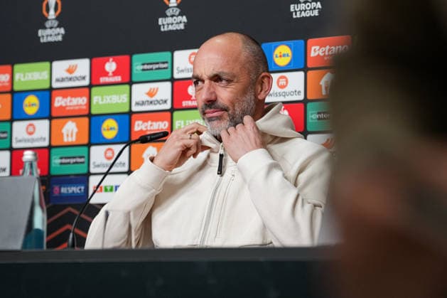 Press conference, Europa League match, Maccabi Tel aviv, Zarko LazetiC Maccabi Tel Aviv, Coach Freiburg Europa Park Stadion Baden Württemberg Germany Copyright: xFINLEYxMÖRCHx
