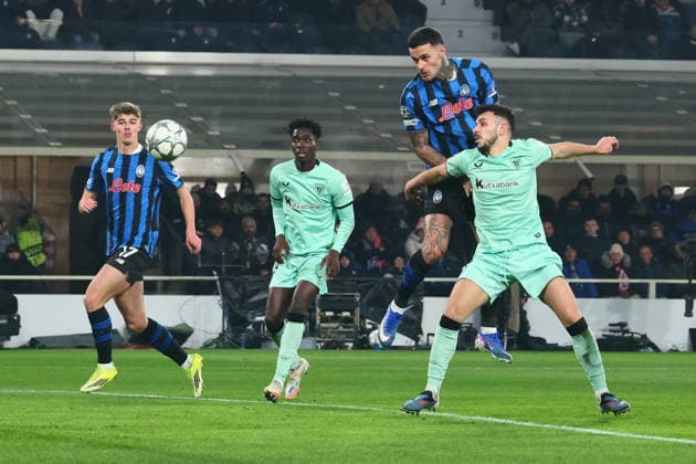 January 21, 2026, Bergamo, Italy: Atalanta s Gianluca Scamacca scores the goal 1-0 during the UEFA Champions League soccer match between Atalanta BC and Athletic Club at the Bergamo Stadium in Bergamo, Italy, 21 January 2026. ANSA MICHELE MARAVIGLIA Champions League: Atalanta-Athletic Club  - ZUMAa110 20260121_zaf_a110_047 Copyright: xMichelexMaravigliax