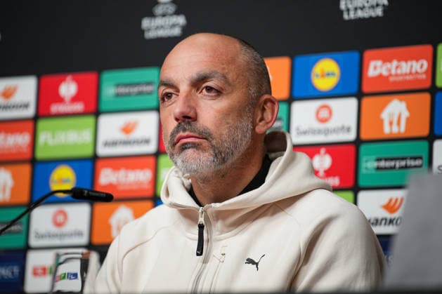 Press conference, Europa League match, Maccabi Tel aviv, Zarko LazetiC Maccabi Tel Aviv, Coach Freiburg Europa Park Stadion Baden Württemberg Germany Copyright: xFINLEYxMÖRCHx