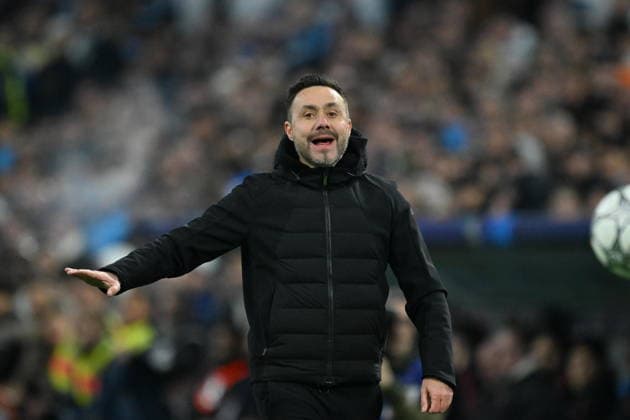 Marseille v Liverpool - UEFA Champions League MARSEILLE, FRANCE - JANUARY 21: Marseille Roberto De Zerbi is seen during the UEFA Champions League week 7 football match between Olympique Marseille and Liverpool at Stade Velodrome in Marseille, France, on January 21, 2026. Mustafa Yalcin Anadolu Marseille France. Editorial use only. Please get in touch for any other usage.  Copyright: x2026xAnadoluxMustafaxYalcinx